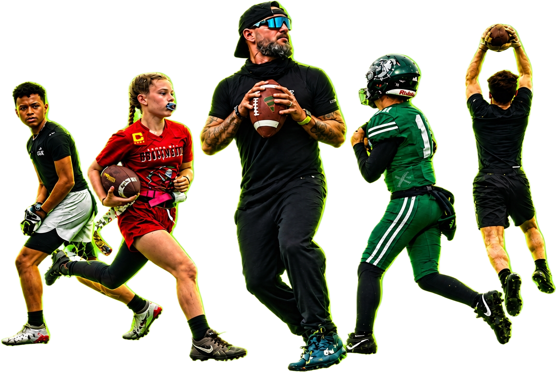 Coach and young athletes training at The Coast Training